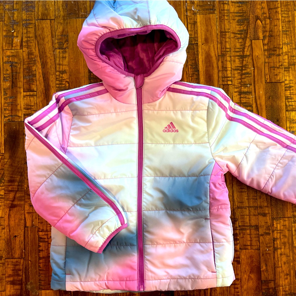 NEW! Girls Adidas Classic AOP Puffer Jacket